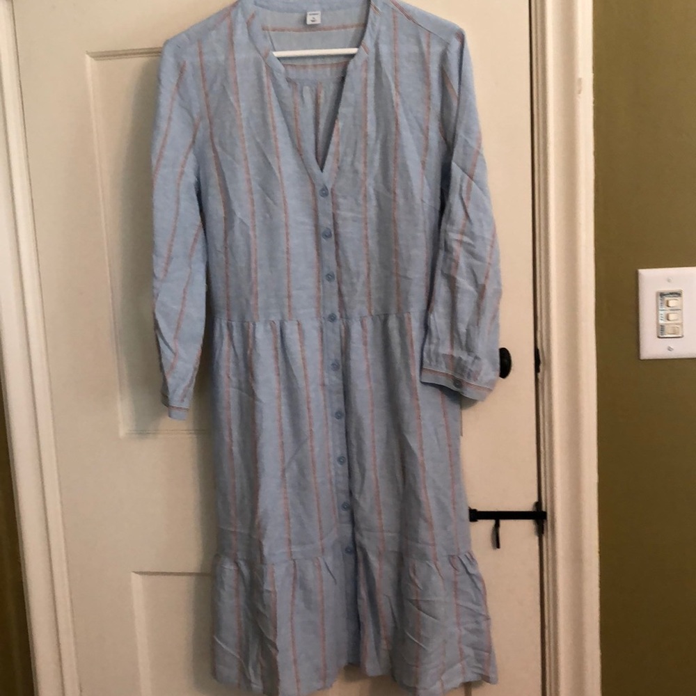 Striped Chambray Dress